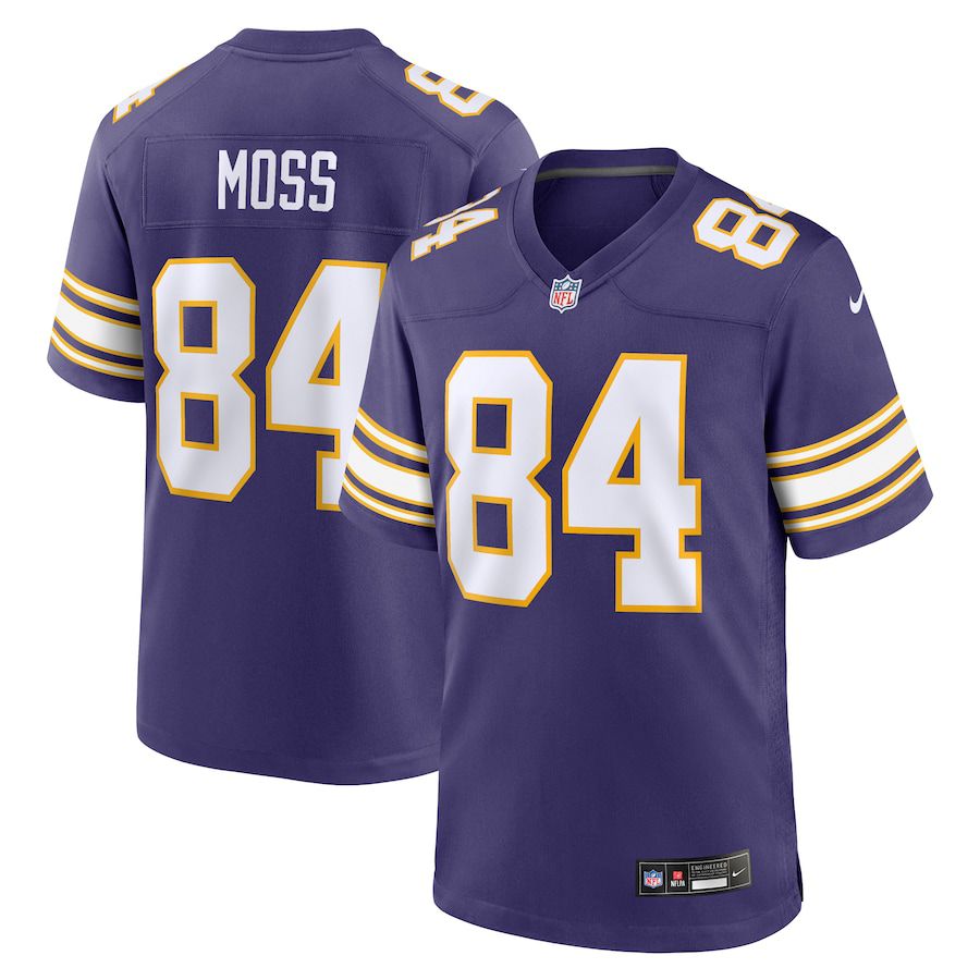 Men Minnesota Vikings 84 Randy Moss Nike Purple Classic Retired Player Game NFL Jersey